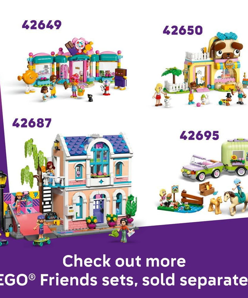 LEGO Friends Unicorn Dream Café - Toy Cake Shop w/ 3 Mini Dolls, Cash Register & Play Food Accessories incl. Cupcakes - Birthday Gift for 6+ Year Old Girls - 42684