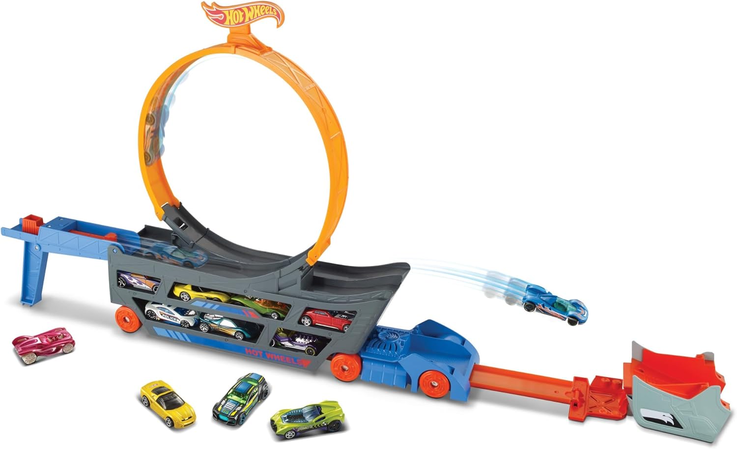 Hot Wheels Stunt and Go Transporter Truck