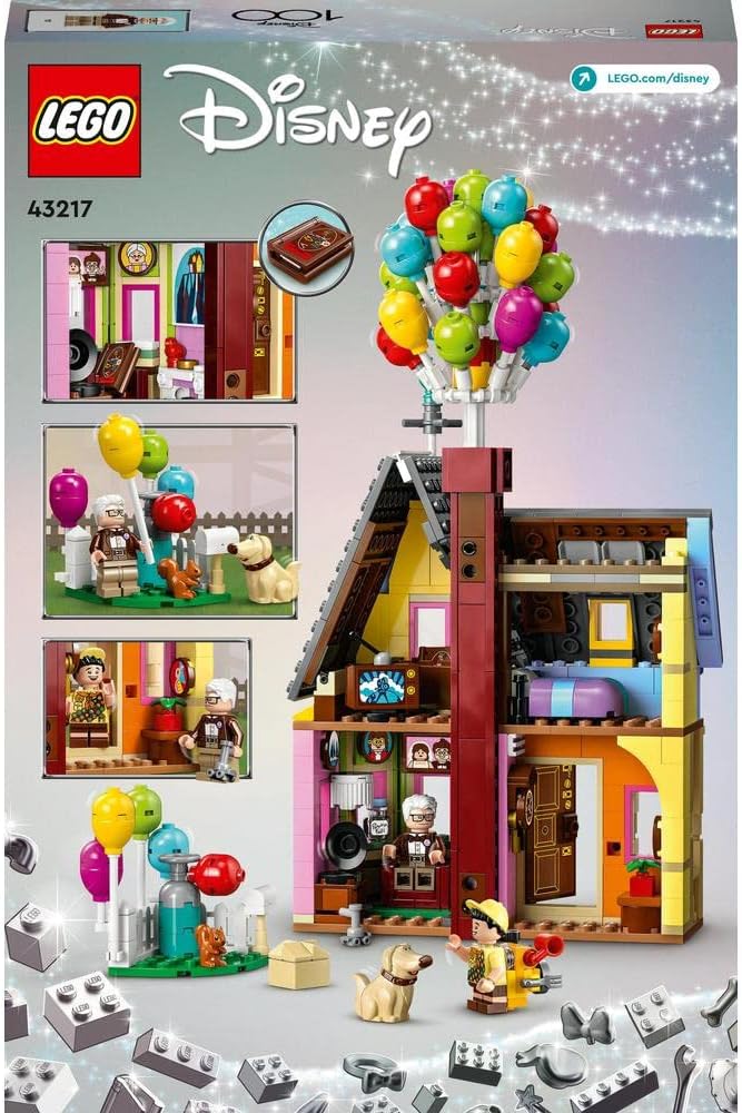 LEGO Disney and Pixar ‘Up’ House Buildable Toy with Balloons, Carl, Russell and Dug Figures, Collectible Model Set, Iconic Gift Idea for Kids, Girls & Boys 43217