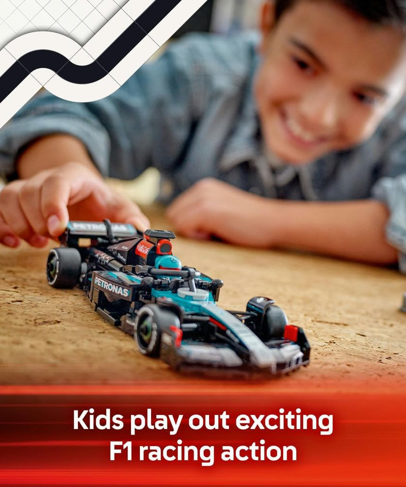 LEGO Speed Champions Mercedes-AMG F1 W15 Race Car Toy with a Collectible Formula 1 Driver Minifigure - Model Kits for 10+ Year Old Boys & Girls or Adult Motorsport Fans 77244