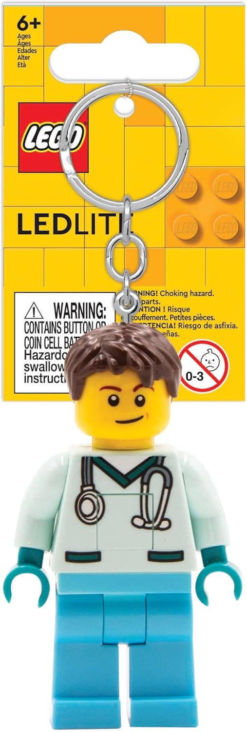Lego IQ Minifigures Keychain Light Medical Profes_Male Nurse