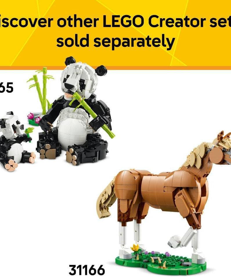 LEGO Creator 3in1 Wild Animals: Tropical Toucan with a Flower - Toy Animal Transforms into a Butterfly Figure or a Tropical Fish - Ramadan Gift for 7+ Year Old Girls & Boys - 31173