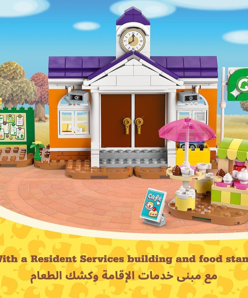 LEGO Animal Crossing K.K.'s Concert at the Plaza Building Toy for 7 Plus Year Old Girls and boys, with Café Playset, Figures and Vehicle from the Video Games, Pretend Play Gift for Kids 77052