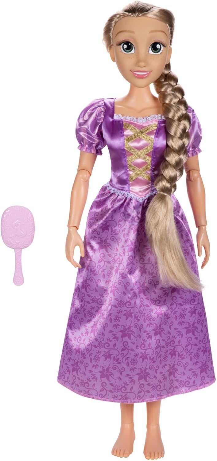 Disney Princess Playdate Rapunzel Doll 32 Inch, Large Tangled Princess Doll with Poseable Features and Styling Hair, Role Play Toy for Kids, Movie-Accurate Disney Character, 3 Years+