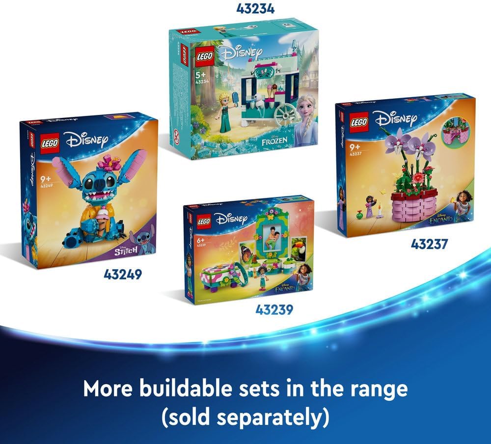 LEGO | Disney Stitch Toy - Play & Display Figure with an Ice-Cream Cone & Decorative Flower - Ramadan Gift for 9+ Year Old Girls, Boys & Lilo & Stitch Movie fans - 43249