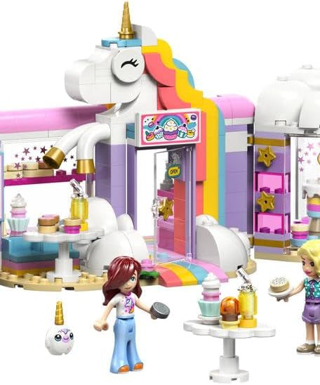 LEGO Friends Unicorn Dream Café - Toy Cake Shop w/ 3 Mini Dolls, Cash Register & Play Food Accessories incl. Cupcakes - Birthday Gift for 6+ Year Old Girls - 42684