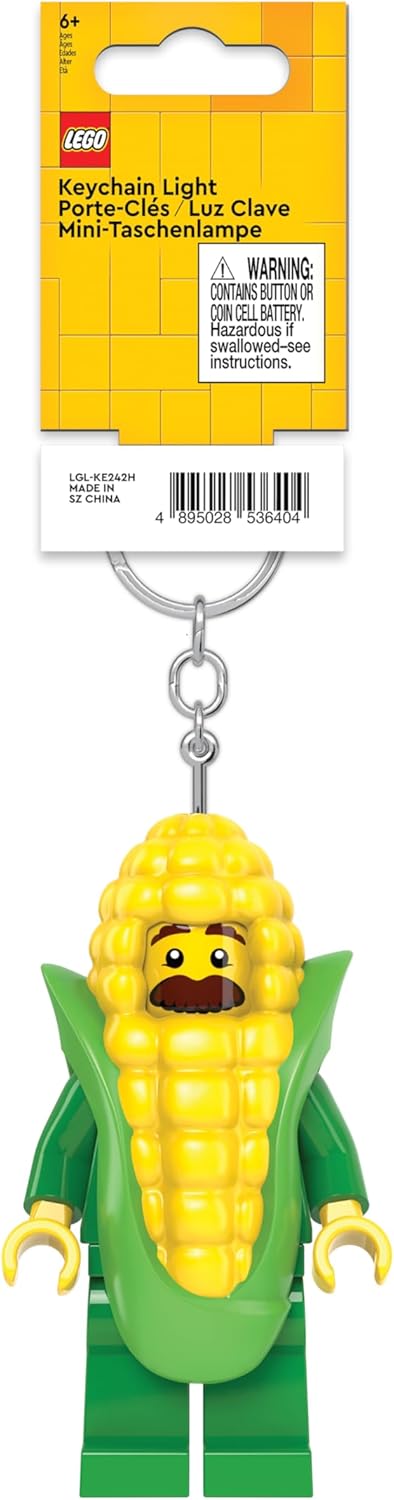Lego Minifigures - Large 3 Inch Tall Figure Keychain Light - Corn Cob Guy (KE242H)