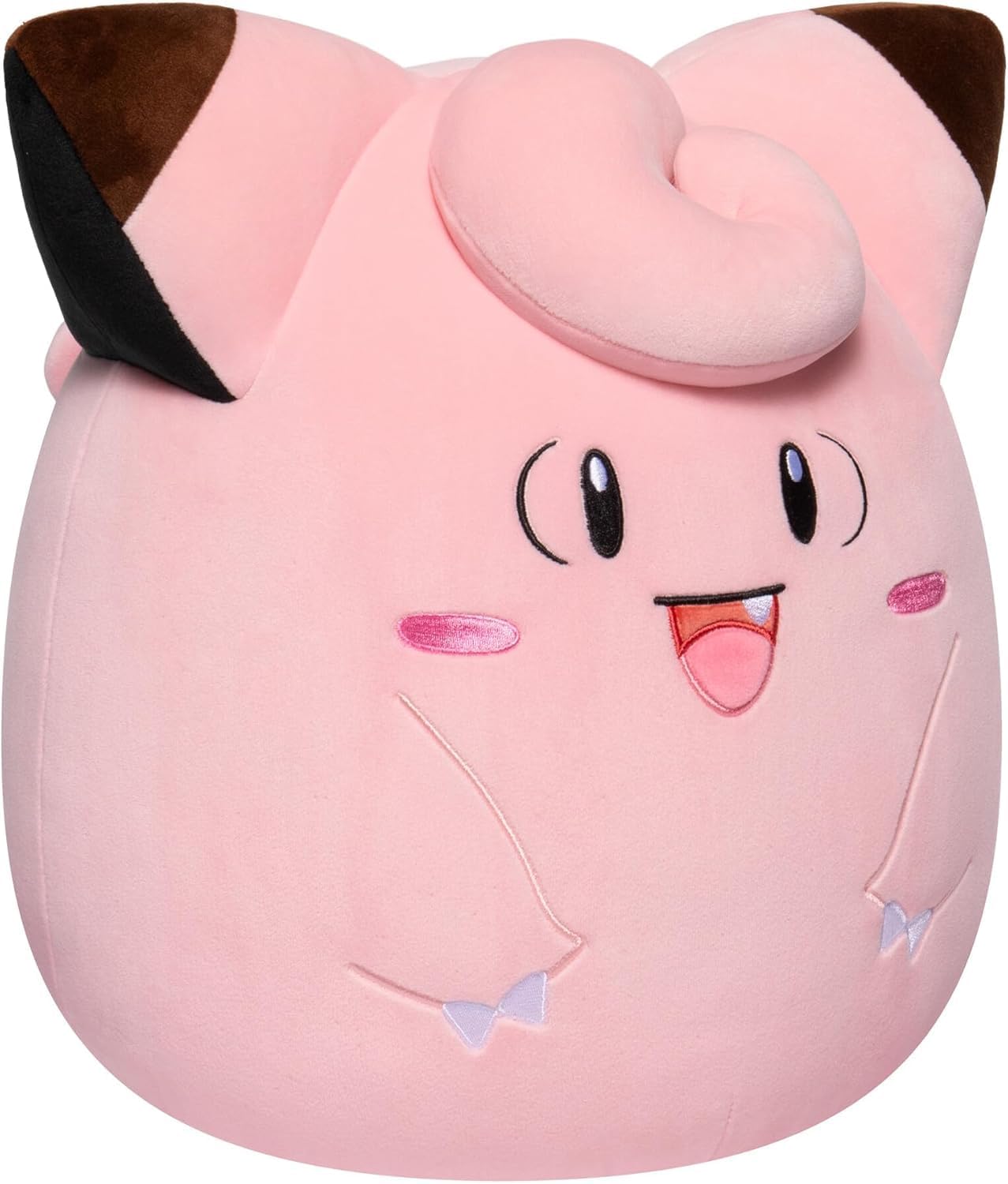 Pokemon Squishmallow Clefairy 10 Inch Plush Toy, Soft Stuffed Animal, Washable, Ages 3+