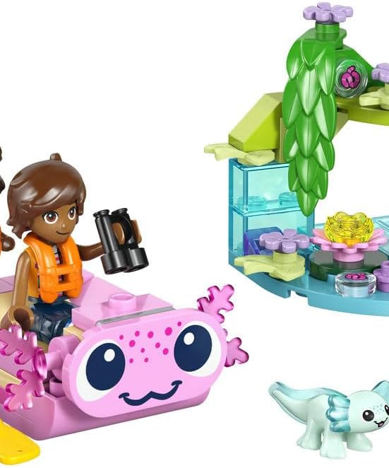 LEGO Friends Axolotl Adventure Boat Toy - incl. 2 Mini Dolls, 2 Cute Animal Figures, Plants, Flowers & Accessories - Birthday Gift for 5+ Year Old Girls - 42681