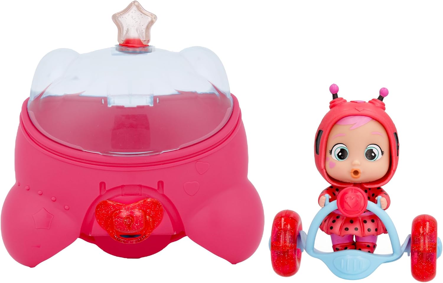 CRY Babies Magic Tears Stars Star Lady - Collectible Mini Doll Dressed in a Pretty Outfit, and Has a 2-in-1 Capsule, with Glow in the Dark Star - Gift Toy for Boys and Girls Over 3 Years