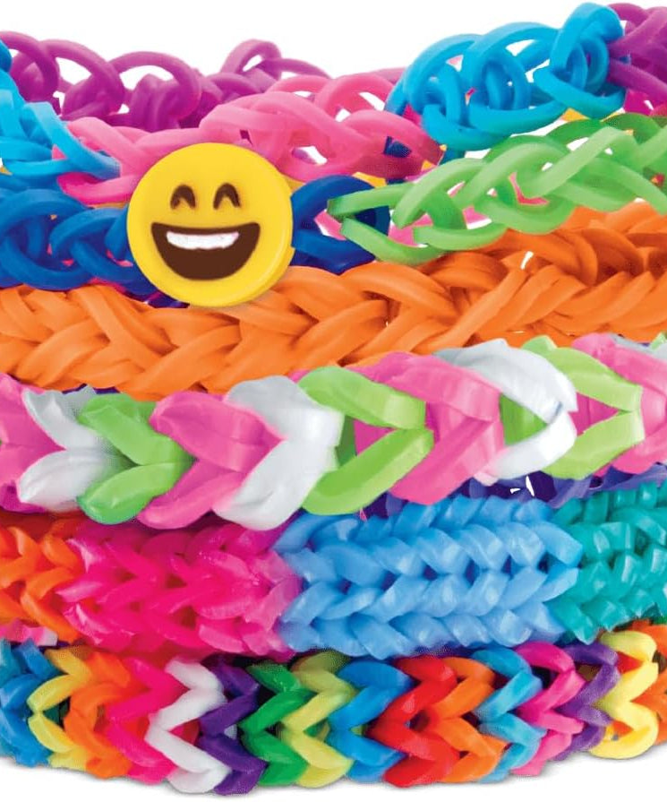 مجموعة صنع أساور مطاطية فاخرة من CraZLoom SNS من Cra-Z-Art، تحتوي على 4 أنوال، وأكثر من 2000 شريط مطاطي، وخرز، وخطافات، ومجموعة حرف يدوية للأطفال