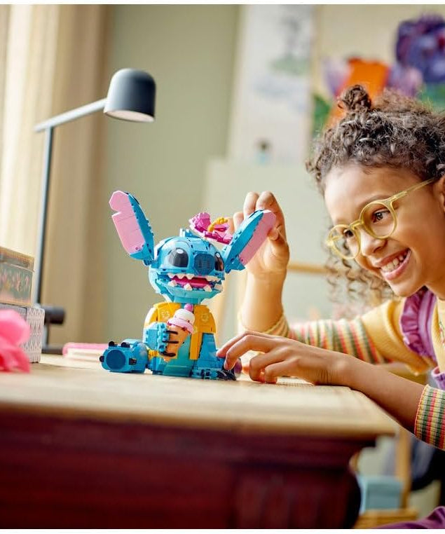 LEGO | Disney Stitch Toy - Play & Display Figure with an Ice-Cream Cone & Decorative Flower - Ramadan Gift for 9+ Year Old Girls, Boys & Lilo & Stitch Movie fans - 43249