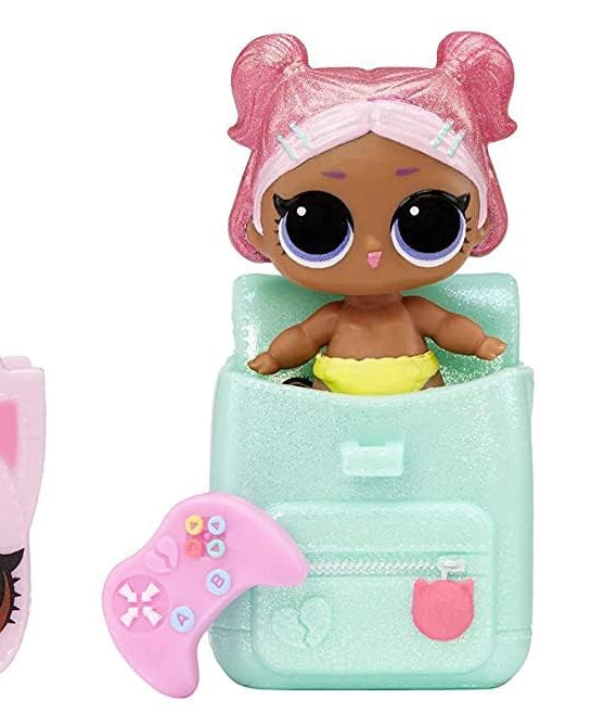 L.O.L. Surprise Glitter Color Change Lil Sis Doll Set with 5 Surprises, Collectible Fashion Doll with Glitter Hair and Accessories, Ages 4+