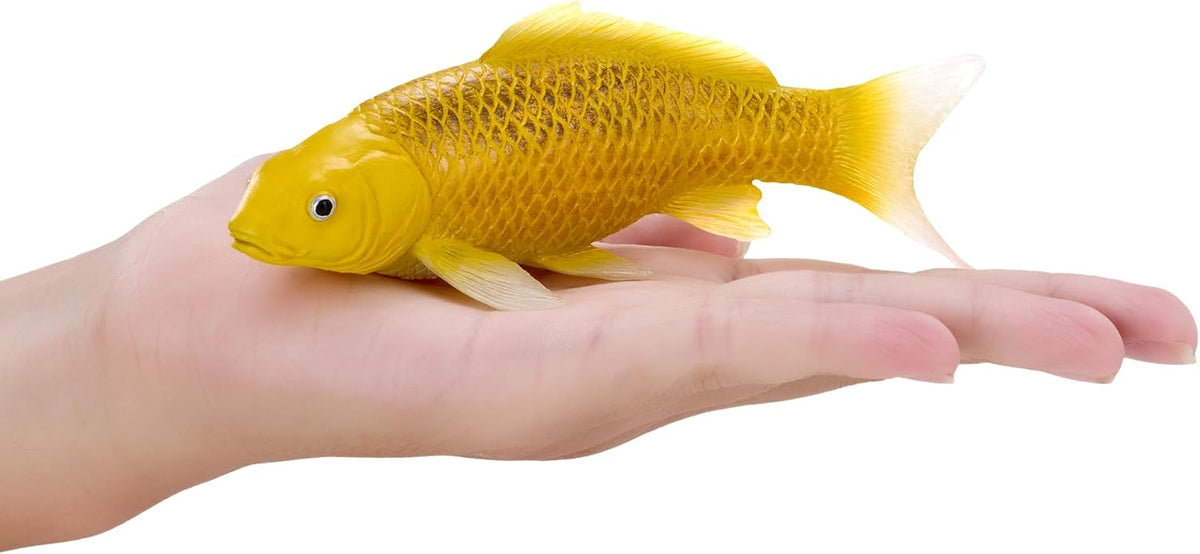MOJO, Hand-Painted Koi Carp Asagi Fish Figurine, Blue and Red Decorative Model, Collector Series 1, Japanese Style (Kin Matsuba Koi)
