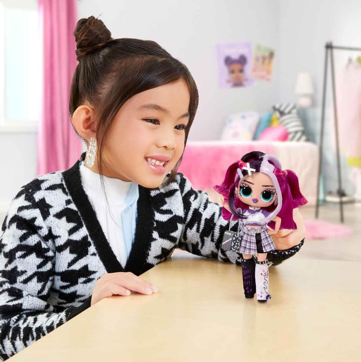 L.O.L. Surprise Tweens Series 4 Fashion Doll Jenny Rox with 15 Surprises, Collectible Articulated Doll with Accessories, Hairbrush, Microphone, Purse, and Doll Stand, Ages 3+