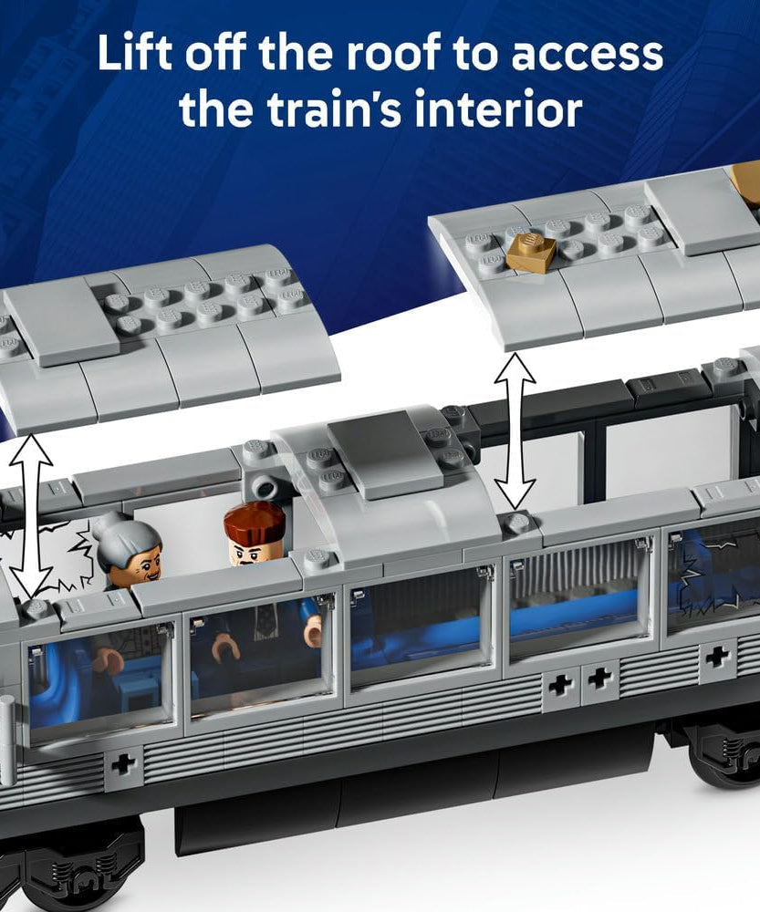 LEGO ǀ Marvel Spider-Man vs. Doc Ock Subway Train Scene - Play & Display Toy with 4 Minifigures - Collectible Super Hero Gift for 9+ Year Old Boys & Movie Fans - 76321