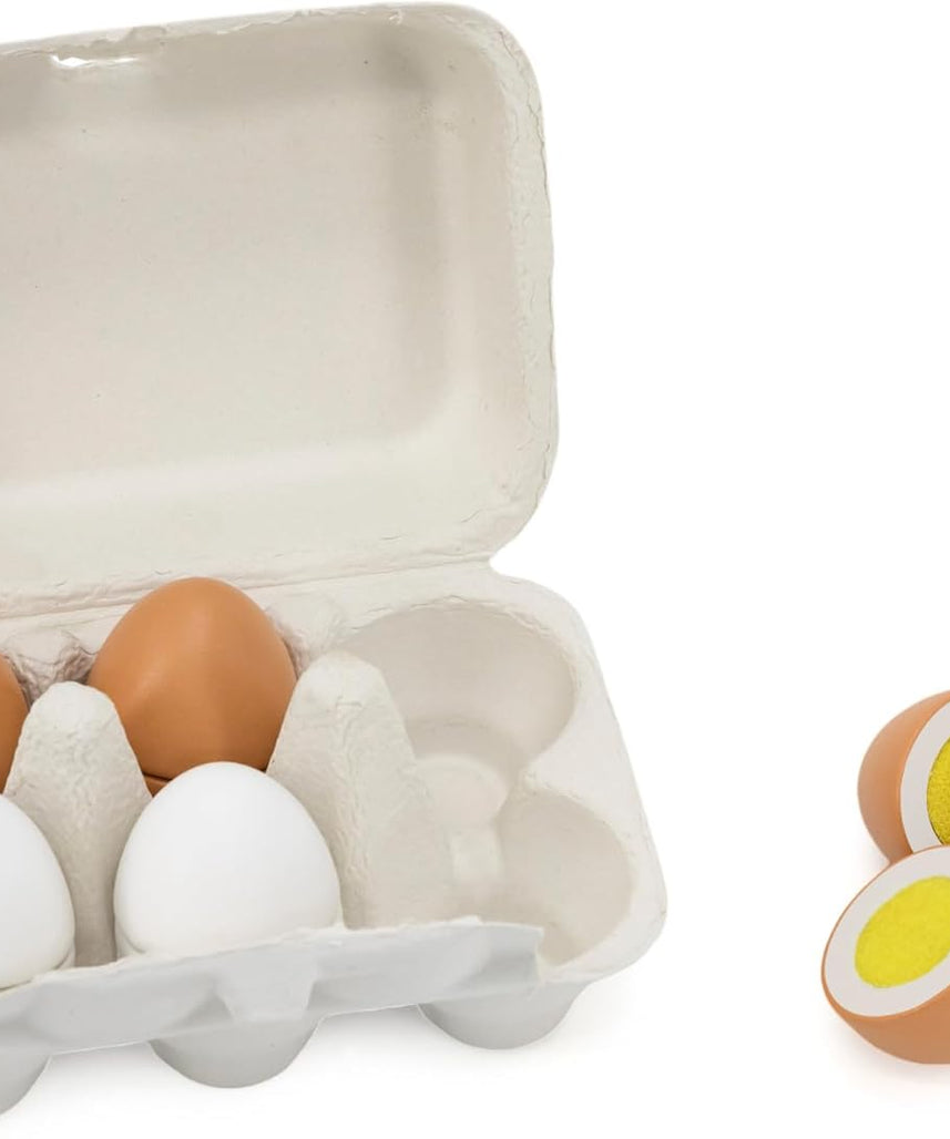 Viga 44752 Wooden Cutting Eggs Playset 6-Pieces
