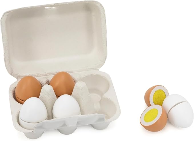Viga 44752 Wooden Cutting Eggs Playset 6-Pieces