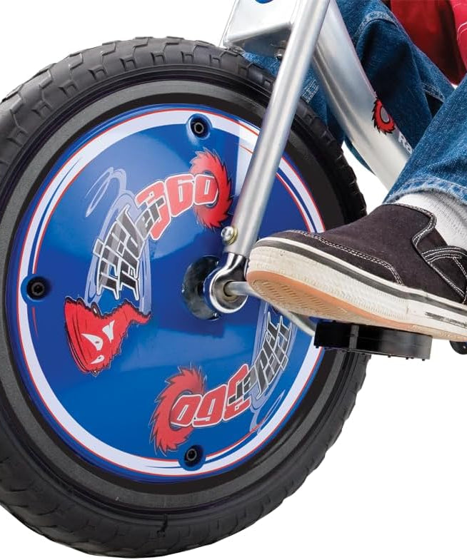 Razor RipRider 360 Caster Trike, Blue, Dual Inclined Caster Wheels, MX-Style Handlebars, Steel Frame, Spinning and Drifting Ride-On Toy for 5+ Kids