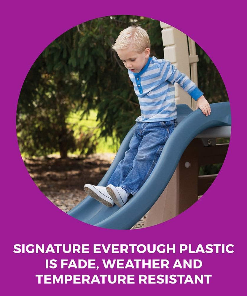 Step2 Play Up Gym Set Refresh, Outdoor Climber, Slide and Swing Set for Kids Ages 3 to 8, Backyard Playhouse Activity Center, Play Sets