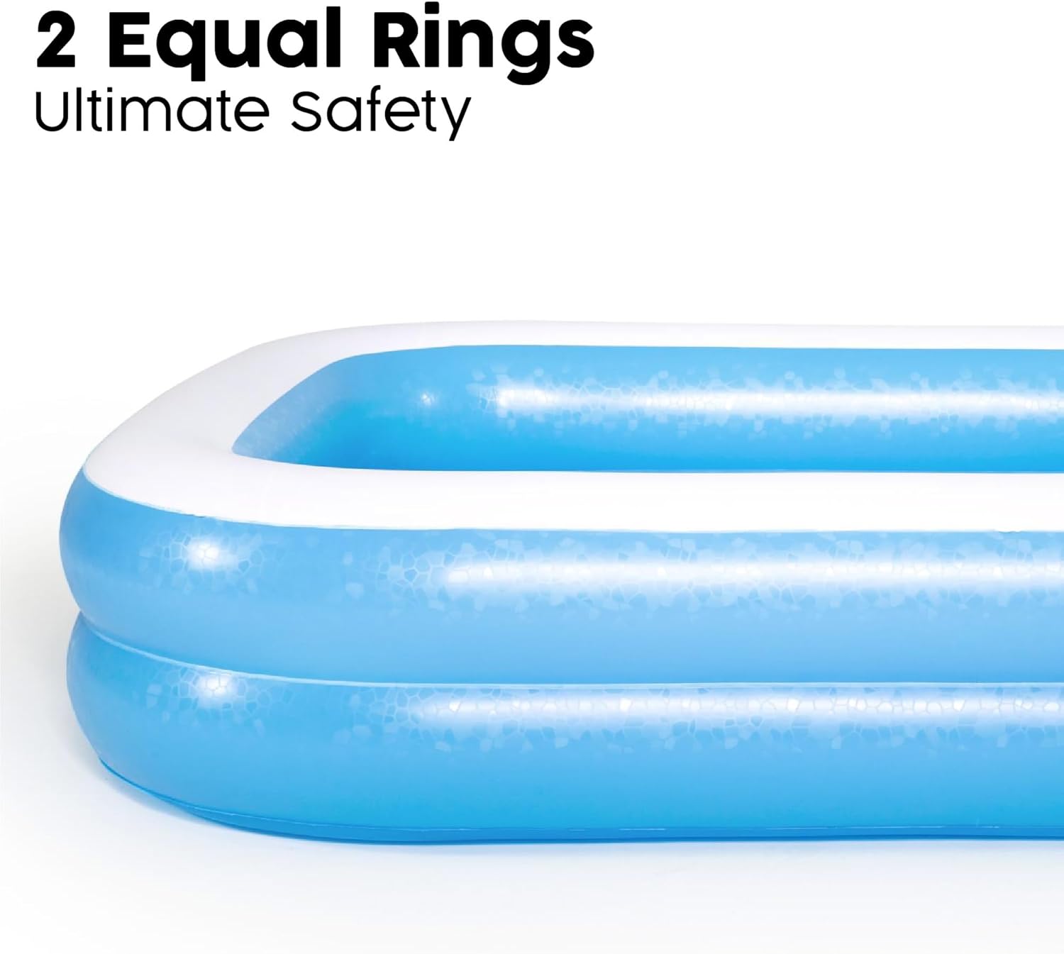 Bestway 8'7" x 69" x 20"/2.62m x 1.75m x 51cm Blue Rectangular Pool