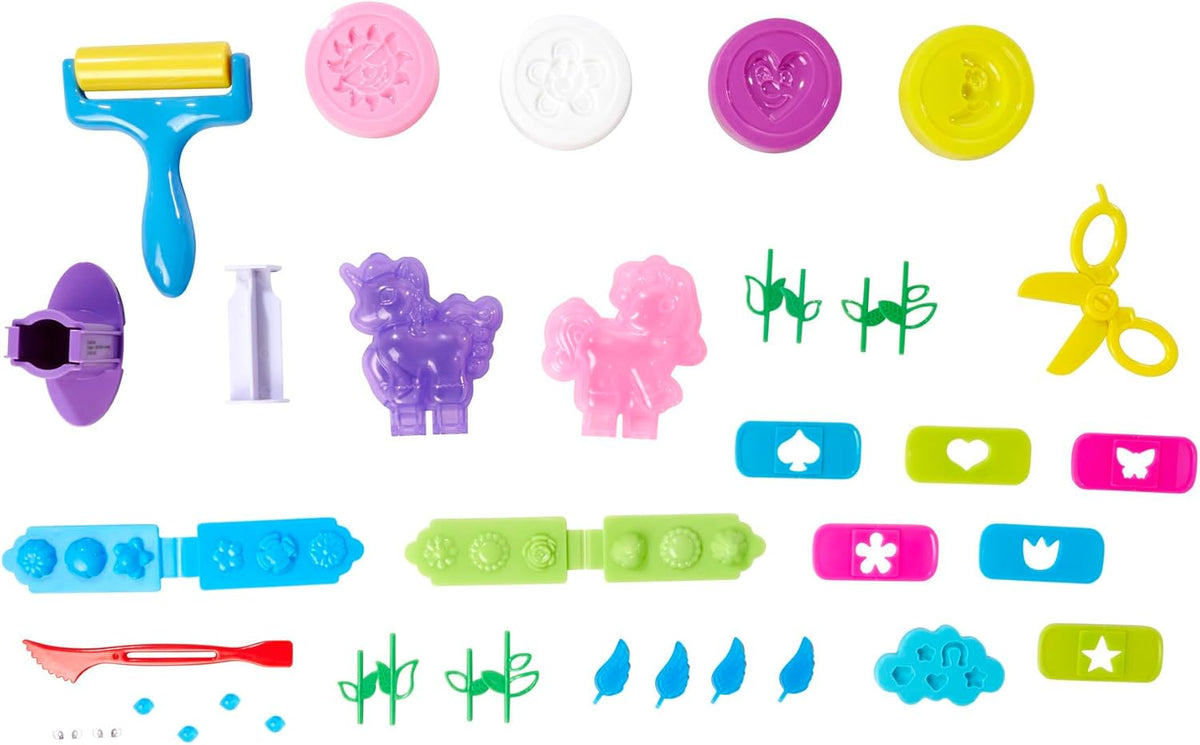 Simba A&F Dough Set Unicorn, 4×50g Modeling Dough with Unicorn Shapes, Creative Art and Fun Playset for Kids 3+