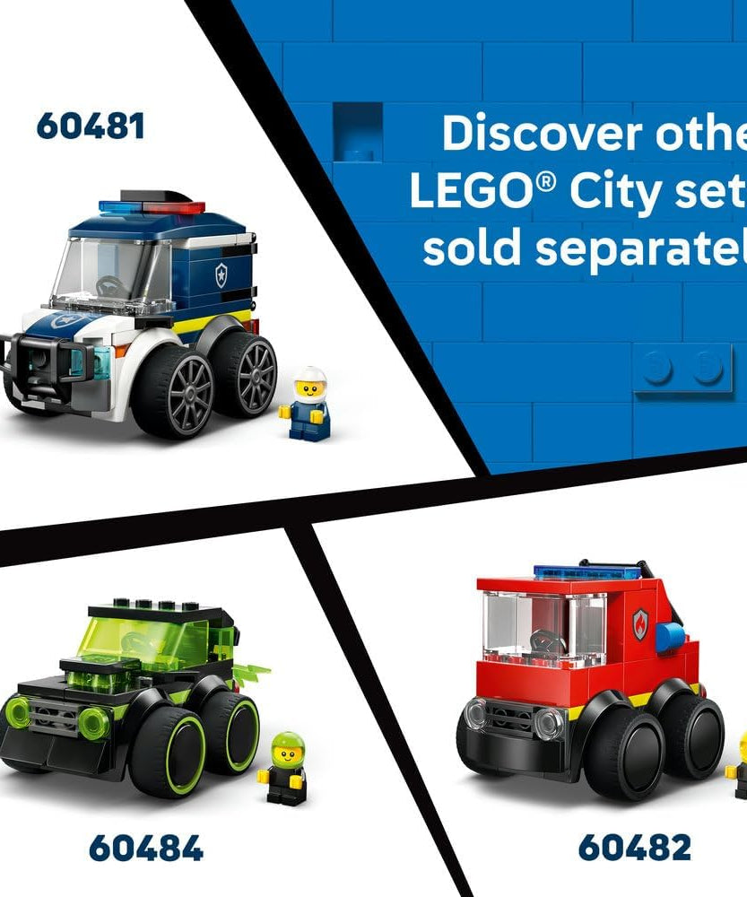 LEGO City Rides – Construction Loader Toy - Excavator Building Set w/a Worker Junior Minifigure - Party Bag Fillers - Small Collectible Gift for 5+ Year Old Boys - 60483