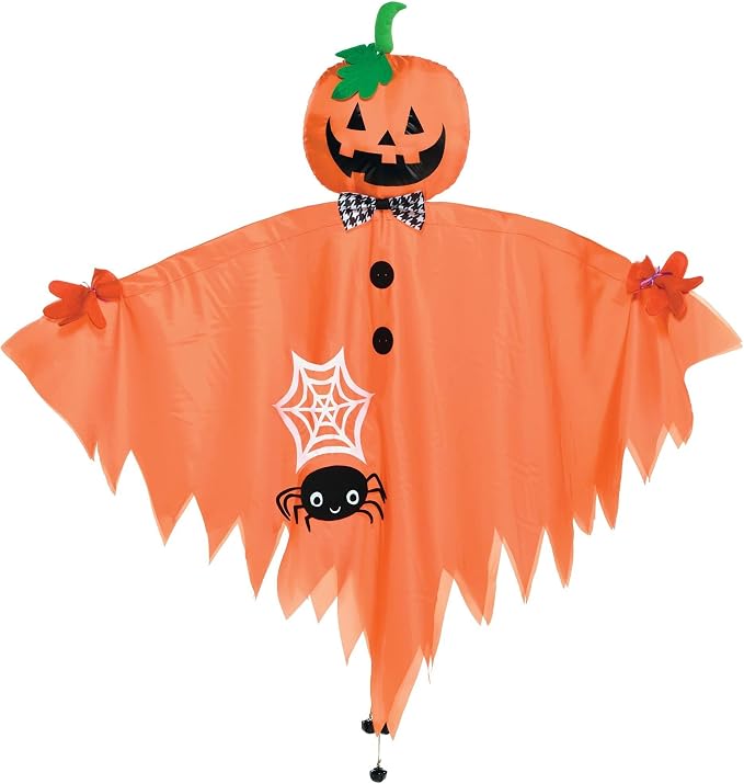 Amscan Hanging Pumpkin Fabric Decoration, 4 Feet Size