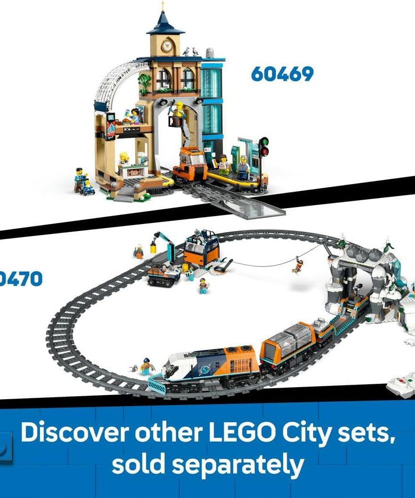 LEGO City Arctic Explorer Science Lab Truck Toy - Exploration Vehicle with Steering & Suspension - incl. a Snowscooter, 5 Minifigures & 3 Wolf Animal Figures - Gift for 8+ Year Old Boys - 60471