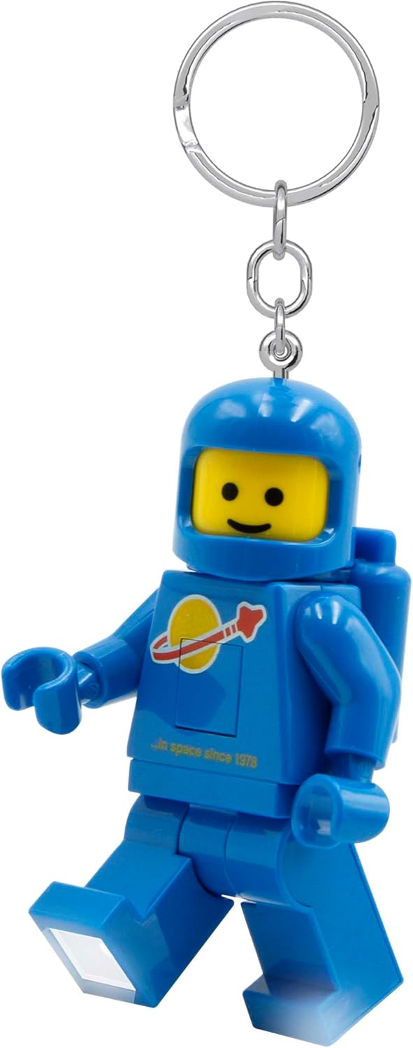 Lego IQ Minifigures Light Spaceman Keychain, 7.6 cm Tall, Blue