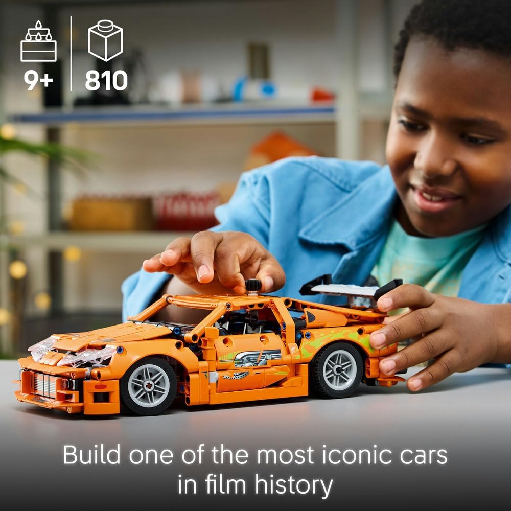 LEGO Technic Fast and Furious Toyota Supra MK4 Toy Car - 6 Cylinder Engine & Opening Doors - Model Kits for 9+ Years Old Boys & Girls or Adult Motorsport Fans - Ramadan Gift Idea - 42204