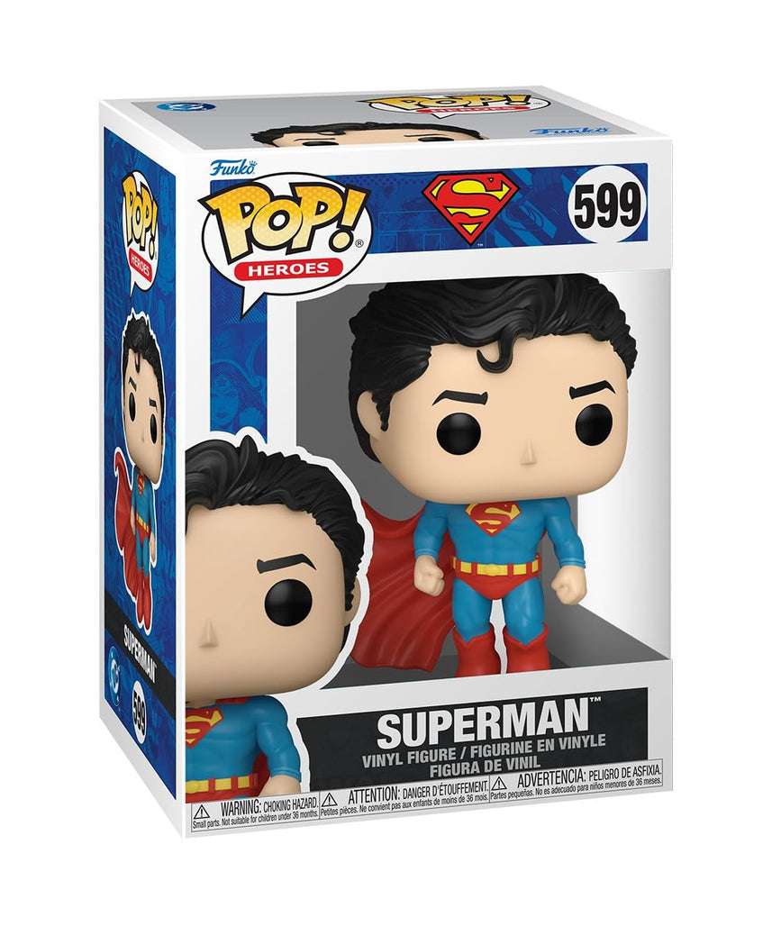 Funko Pop! Heroes DC Comics Superman Collectible Vinyl Figure 3.75 Inch for Kids, Adults, and Superhero Fans, Official Merchandise, Gift Idea, Display Model for Collectors