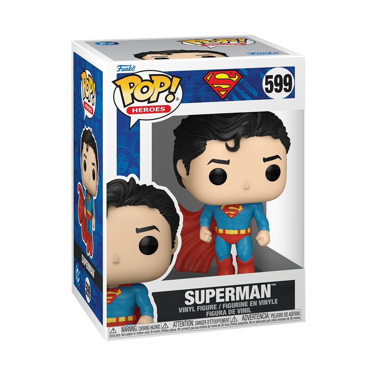 Funko Pop! Heroes DC Comics Superman Collectible Vinyl Figure 3.75 Inch for Kids, Adults, and Superhero Fans, Official Merchandise, Gift Idea, Display Model for Collectors