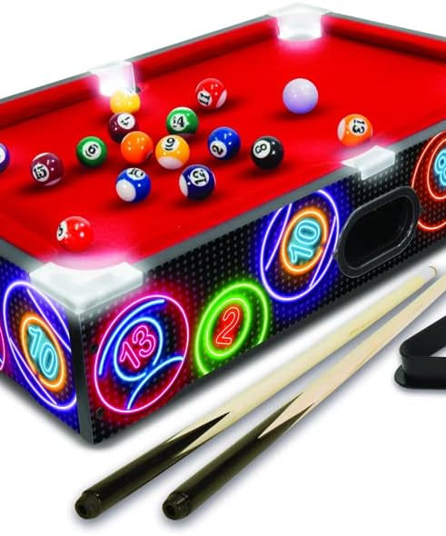 Ambassador Merchant Electronic Arcade Pool/Billiards, Black, Wood Material, Smooth Fast Action Surface, Kids 6-12 Years+