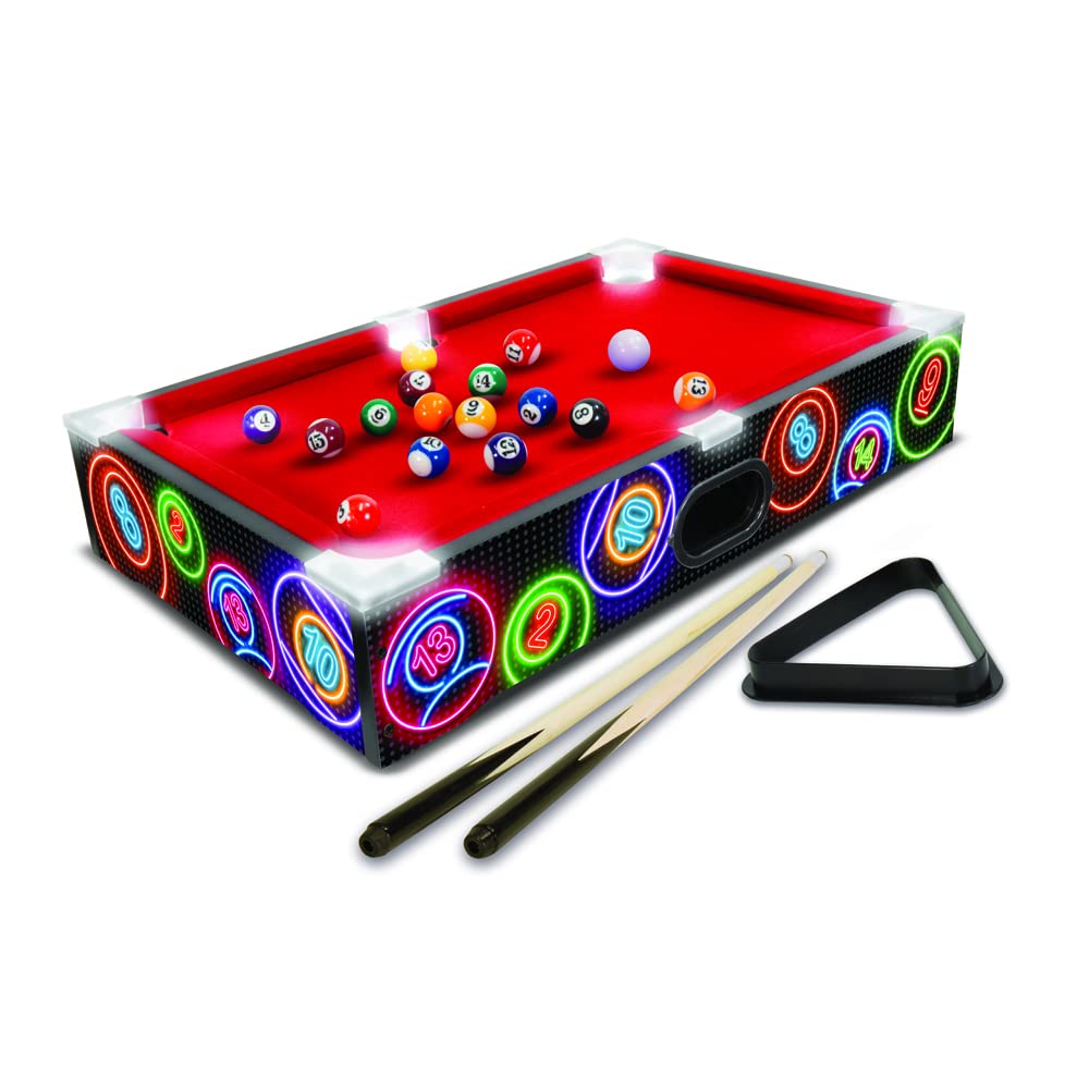 Ambassador Merchant Electronic Arcade Pool/Billiards, Black, Wood Material, Smooth Fast Action Surface, Kids 6-12 Years+
