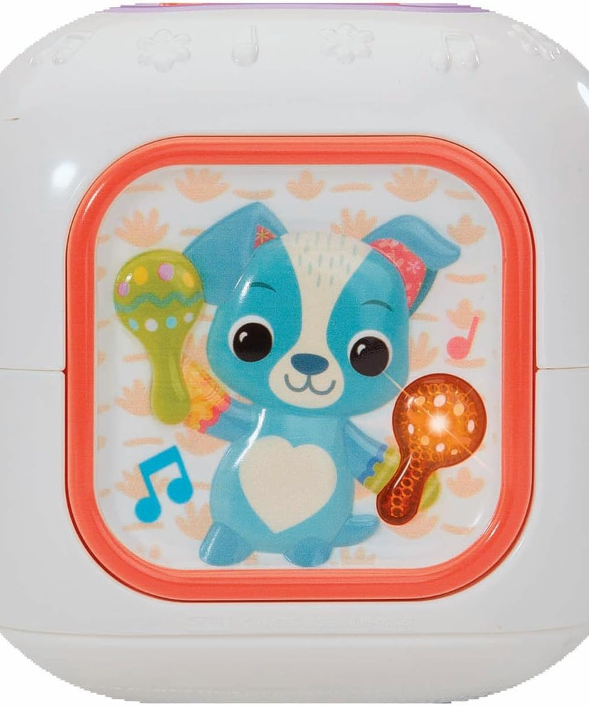 VTech Baby Sensory Sounds Musical Cube Interactive Learning Toy with Songs Textures Animals and Instruments Multicolor 3m+