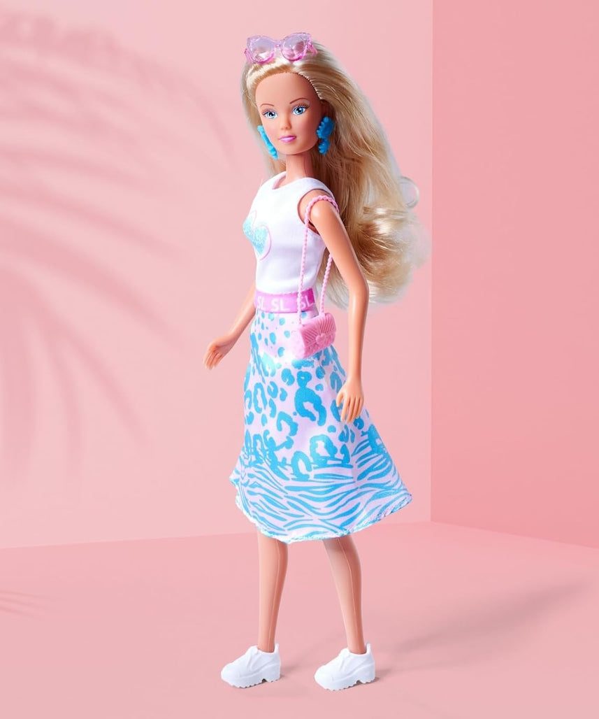 Simba Steffi Love Leo Look Fashion Doll 29 cm with Earrings Sunglasses and Handbag for Kids Ages 3 and Up