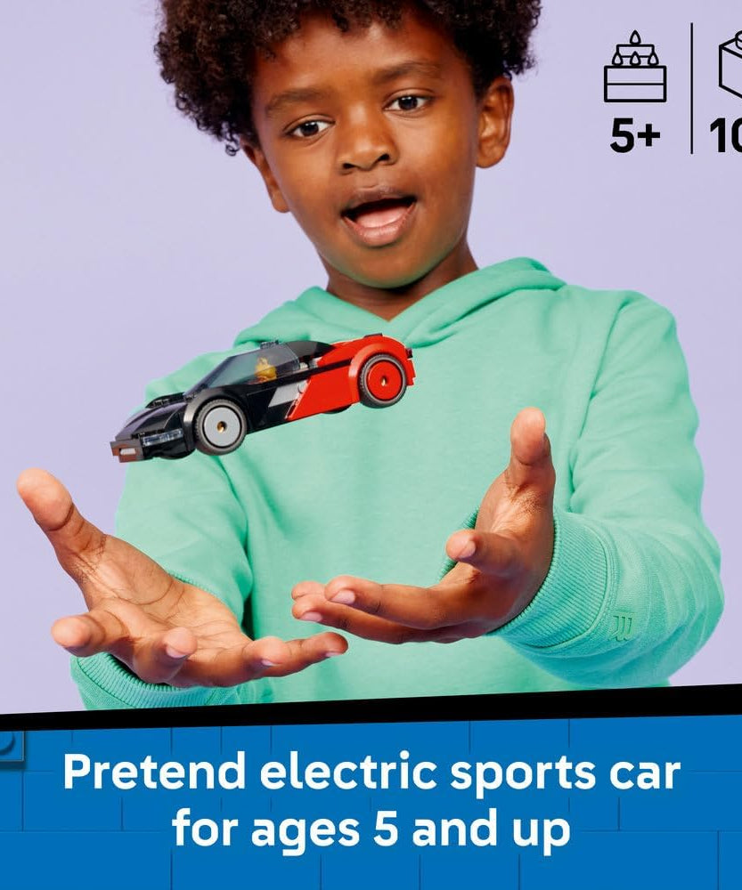 LEGO City EV Supercar Toy - Race Car Model Kit w/a Driver Minifigure - Fine Motor Skills Building Set - Small Birthday Gift Idea for 5+ Year Old Boys - 60486