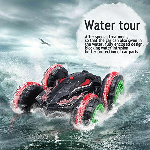 Crazon Amphibious RC Car, 2.4GHz Remote Control, Waterproof, Rechargeable Battery, 3+