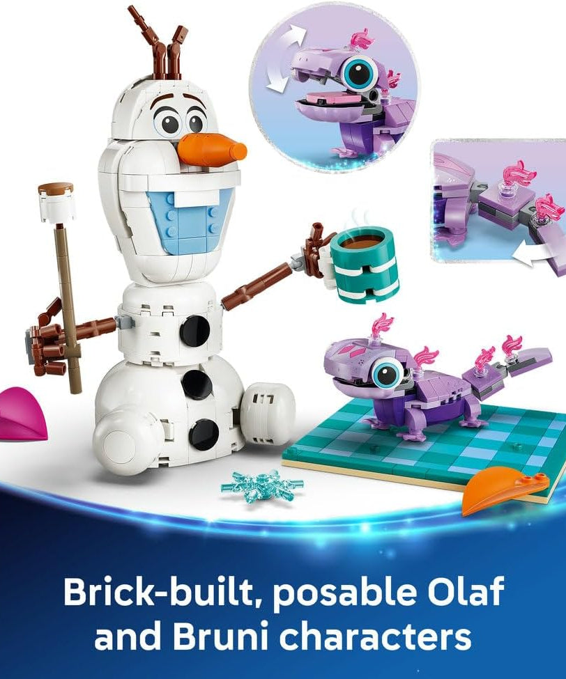 LEGO | Disney Frozen Olaf and Bruni's Picnic Fun Toy - Snowman Figure w/a Picnic Blanket & Accessories - DIY Bedroom Decor - Gift for 7+ Year Old Girls & Fans - 43287