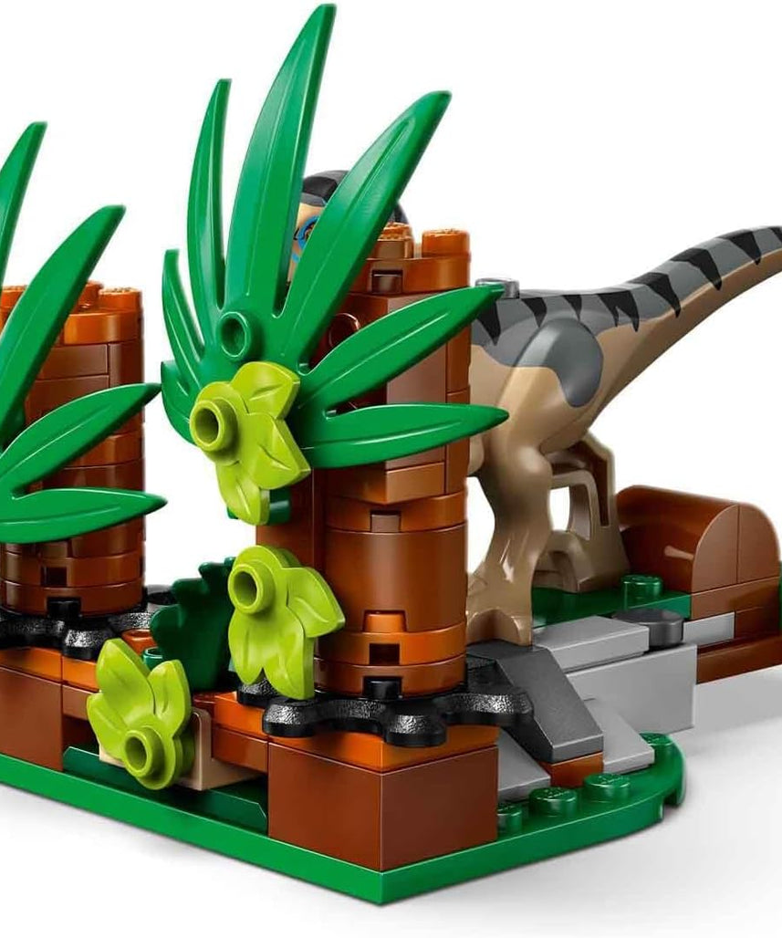 LEGO Jurassic World Raptor Off-Road Escape Dinosaur Toy incl 2 Dino Figures Off-Road Car Toy 2 Minifigures Gift for 6+ Year Old Boys Girls Rebirth Movie Fans 76972