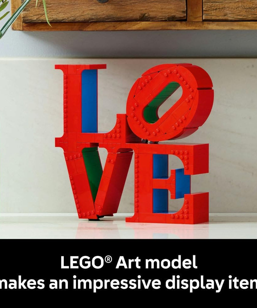 LEGO Art LOVE Building Set - Sculpture Model Kit for Adults to Build - Home Office Decor Piece - DIY Gift for Women & Men - Valentine's Day Treat - 31214