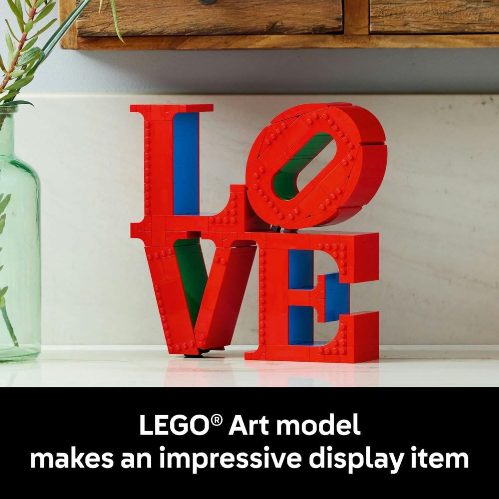 LEGO Art LOVE Building Set - Sculpture Model Kit for Adults to Build - Home Office Decor Piece - DIY Gift for Women & Men - Valentine's Day Treat - 31214