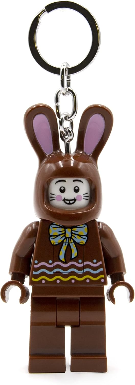 Lego IQ Minifigures Light Easter Chocolate Bunny Keychain, 7.6 cm Tall