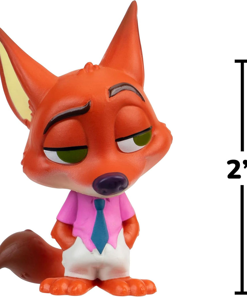 Disney Zootropolis 2 Figure 2-Pack - Nick Wilde with Mystery Figure, Official Zootopia 2 Movie Toys, Collectibles, Mystery Tails Figurines, Gift, Kids Toy, 4 Years+
