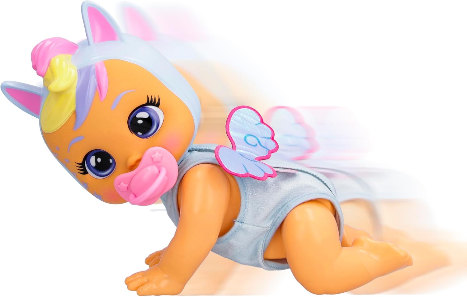 Cry Babies Crawling 4 Pattes Jenna, Crawls & Giggles, With 30+ Baby Sounds, Includes Accessories, 1 Years+