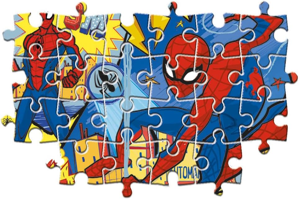 Clementoni 24216, Spider-Man Supercolor Maxi Puzzle for Children - 24 pieces, Ages 3 years Plus