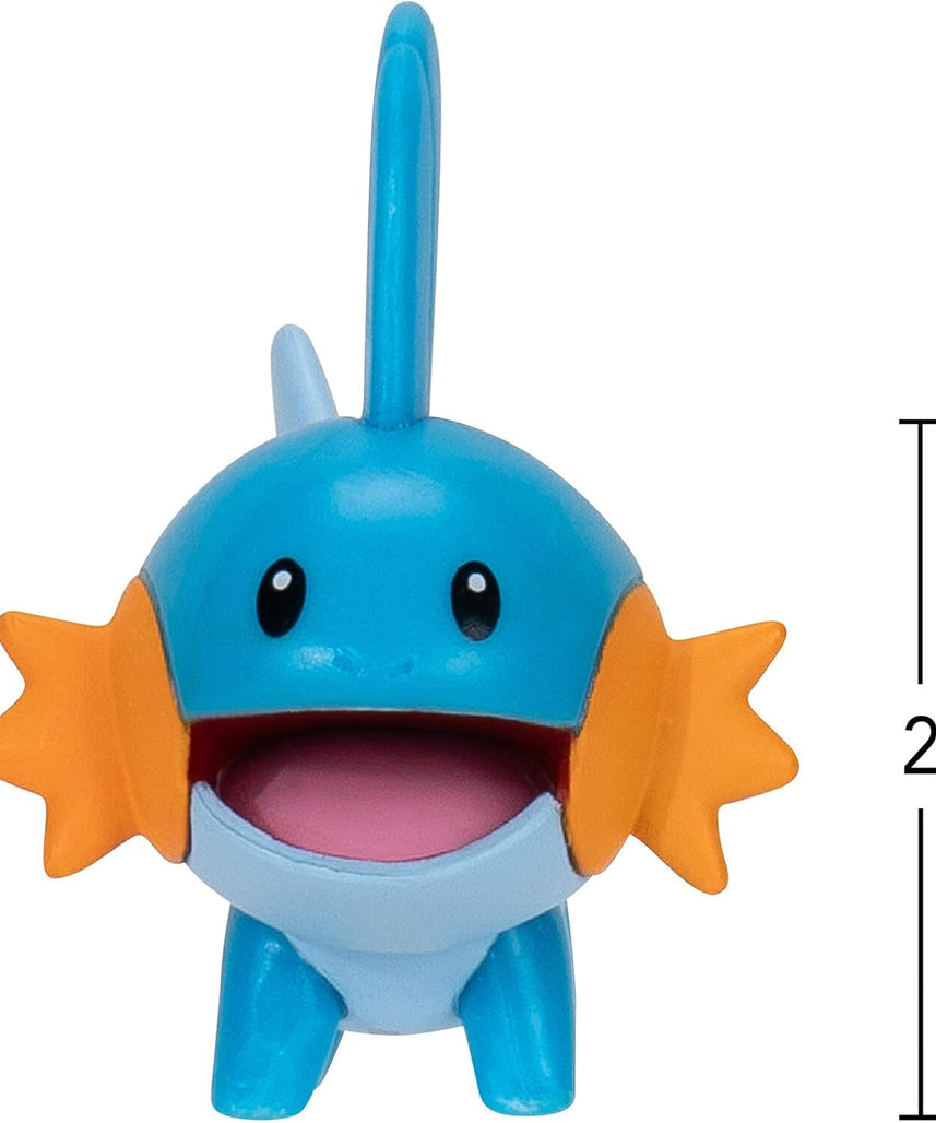 Pokemon Pikachu & Mudkip Figures, Detailed Official Figures, Battle Ready, Action Figurines, Collectibles, Display Toys for Boys, Battle Figure