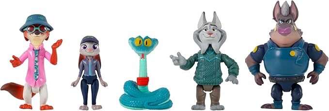 Disney Zootropolis 2 Adventure Figure 3-Inch 5-Pack, Zootopia 2 Movie, Collectibles, Mystery Tails Figurines, Gift, Kids Toys, 4 Years+