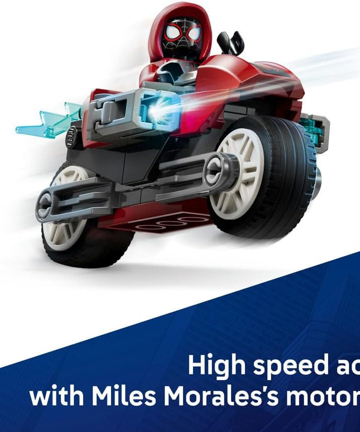 LEGO ǀ Marvel Spider-Man vs. Oscorp - Interactive Toy with a Motorbike, 8 Minifigures incl. Miles Morales & Green Goblin - Collectible Super Hero Gift for 10+ Year Old Boys & Fans - 76324